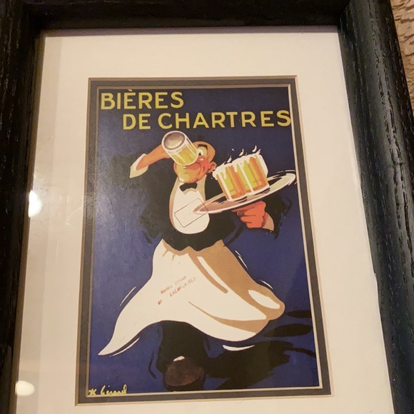 Other - Vintage Bieres De Chartres Advertising Poster Framed Art